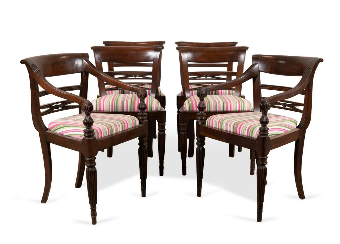 Six Anglo Indian Mahogany Dining Chairs Auction