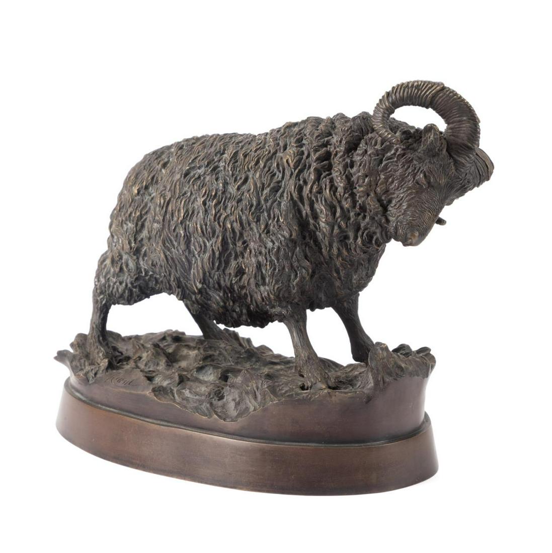 KAMIL, "RAM", PATINATED BRONZE SCULPTURE (1 of 6)