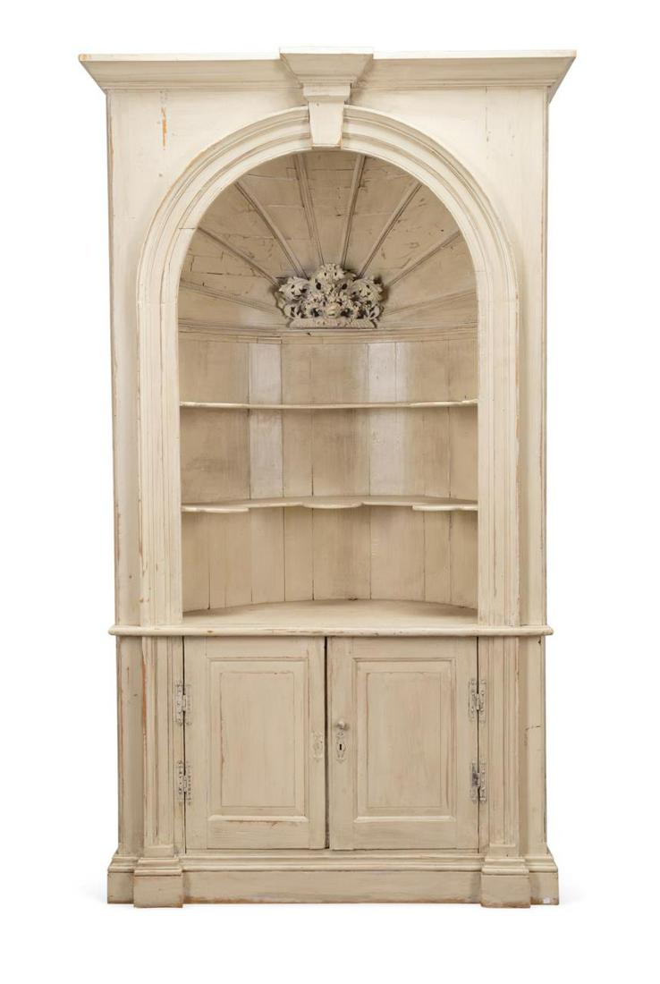 MONUMENTAL ARCHITECTURAL ALCOVE PAINTED CABINET (1 of 8)