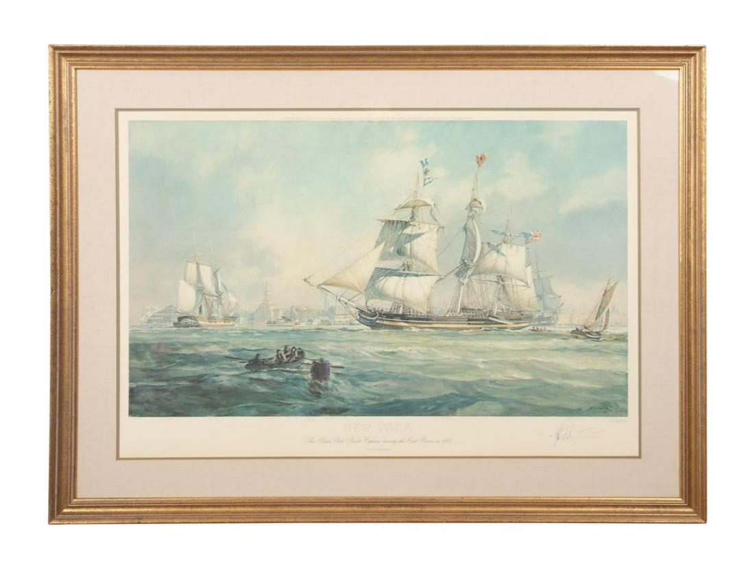 JOHN STOBART "ORPHEUS LEAVING THE EAST RIVER" (1 of 5)