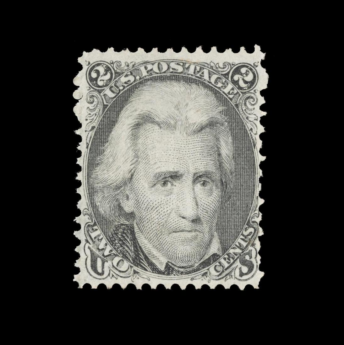 1867-68 BLACK 2C US #93 JACKSON STAMP, MINT (1 of 2)