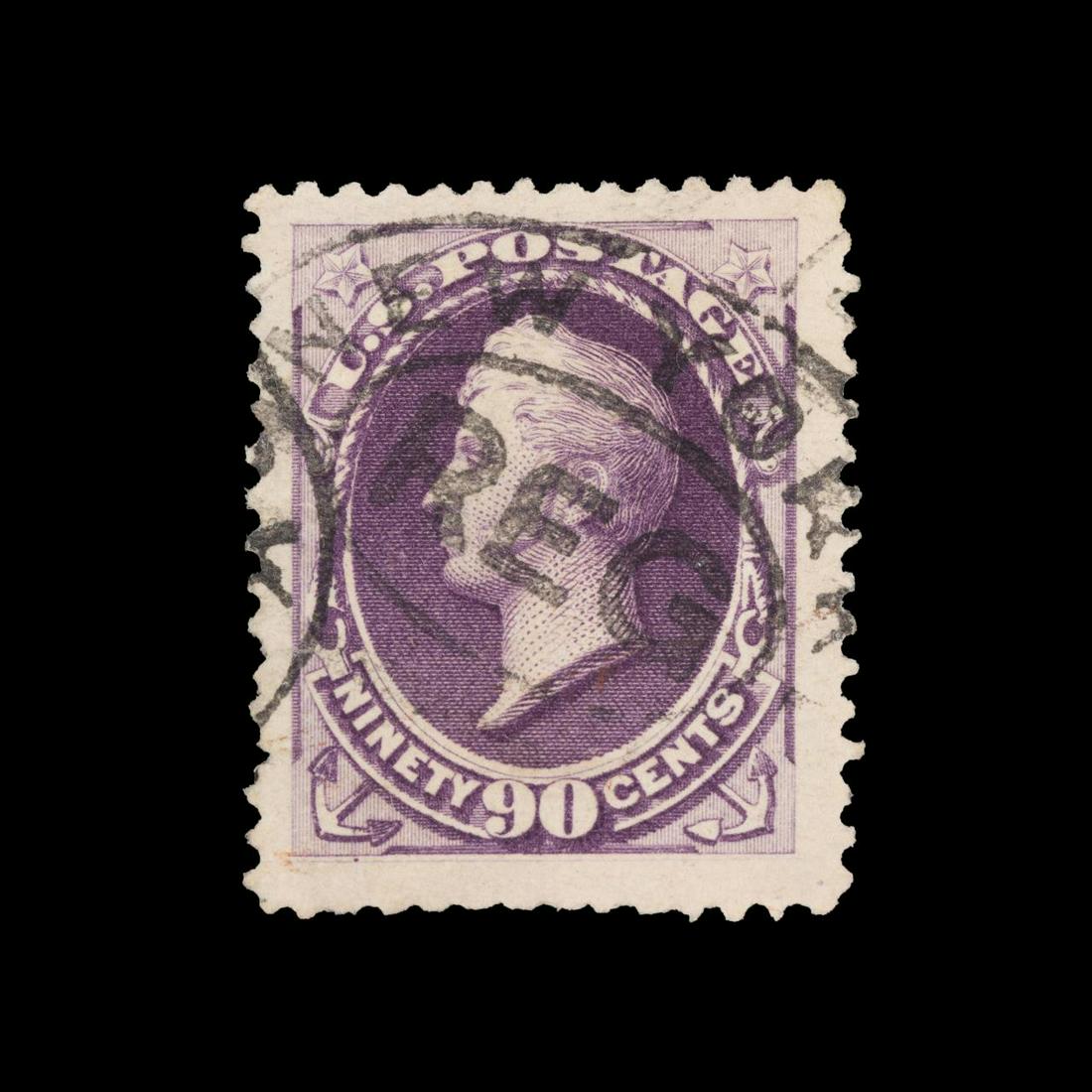 1888 PURPLE US SCOTT #218 STAMP, COMMODORE PERRY (1 of 2)