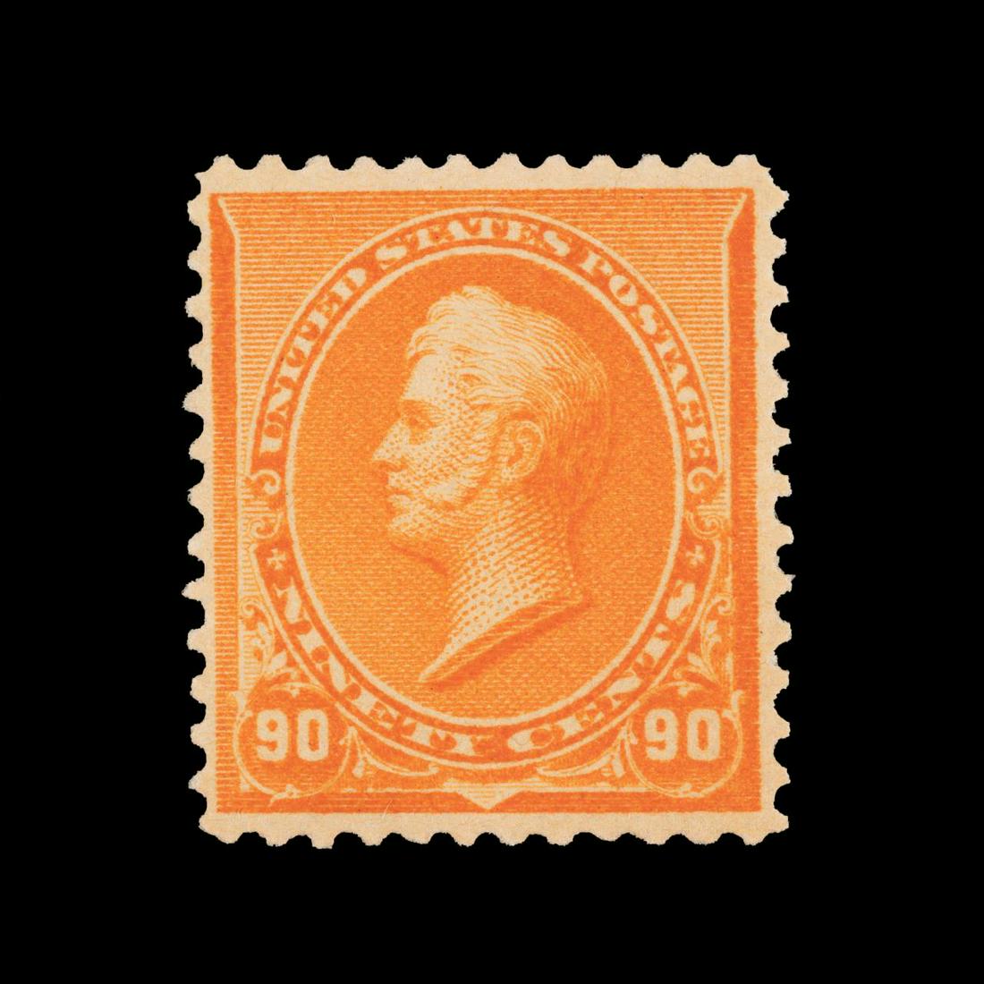 1890 ISSUE, ORANGE US SCOTT #229 90C STAMP (1 of 2)