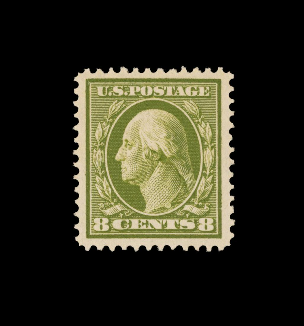 OLIVE GREEN US SCOTT #380 8C STAMP, 1911 ISSUE (1 of 2)