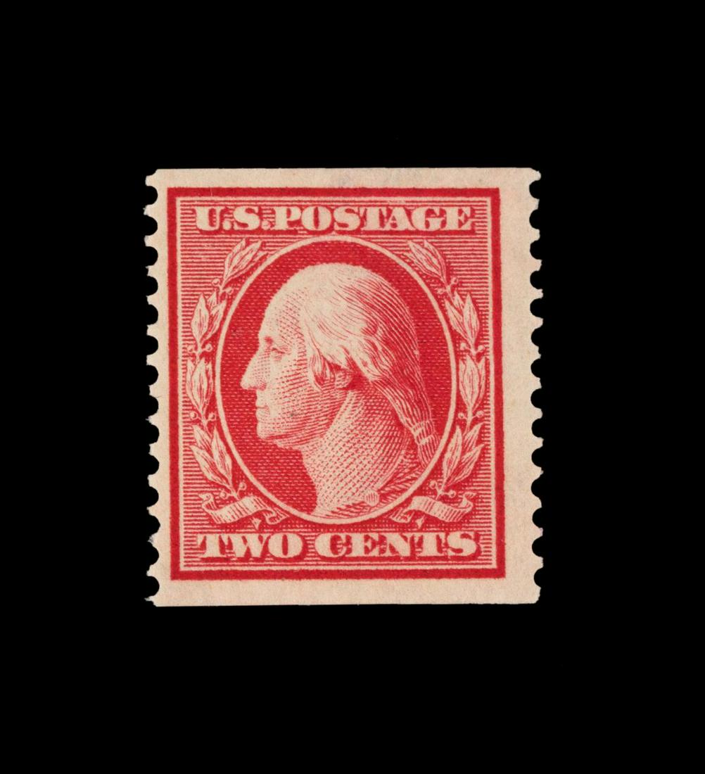 1910 CARMINE US SCOTT #388 WASHINGTON 2C STAMP (1 of 2)