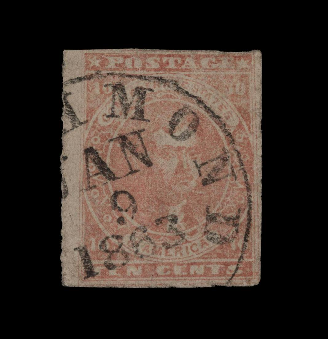 1862 ROSE CSA SCOTT #5 JEFFERSON STAMP, USED (1 of 2)