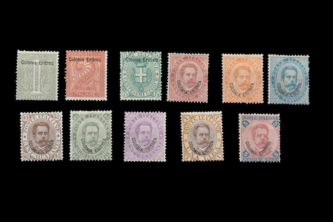 ITALIAN ERITREA SCOTT #1-#11 STAMPS, COMPLETE SET (1 of 2)
