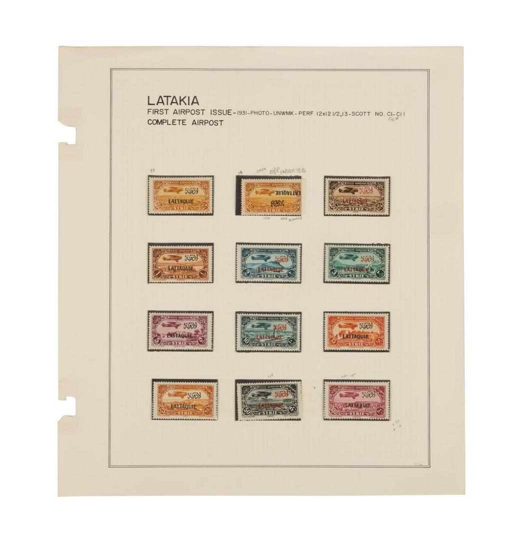 TWELVE TOTAL LATAKIA SCOTT #C1-#C11 STAMPS, MINT (1 of 2)