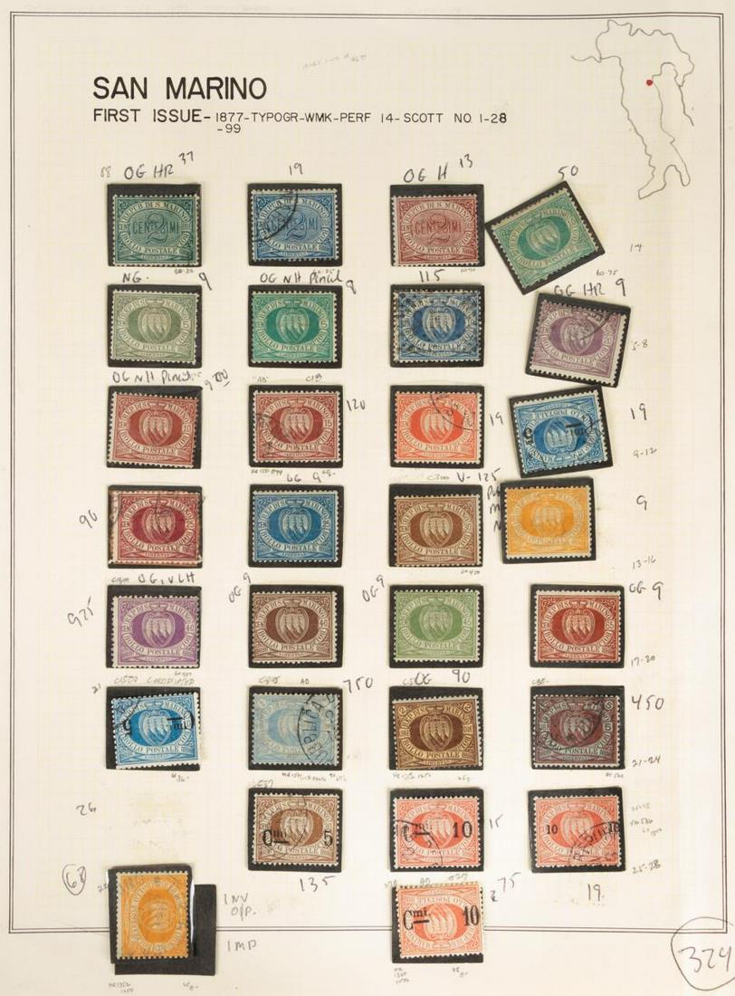 SAN MARINO SCOTT #1-#28, MINT & USED STAMPS (1 of 4)