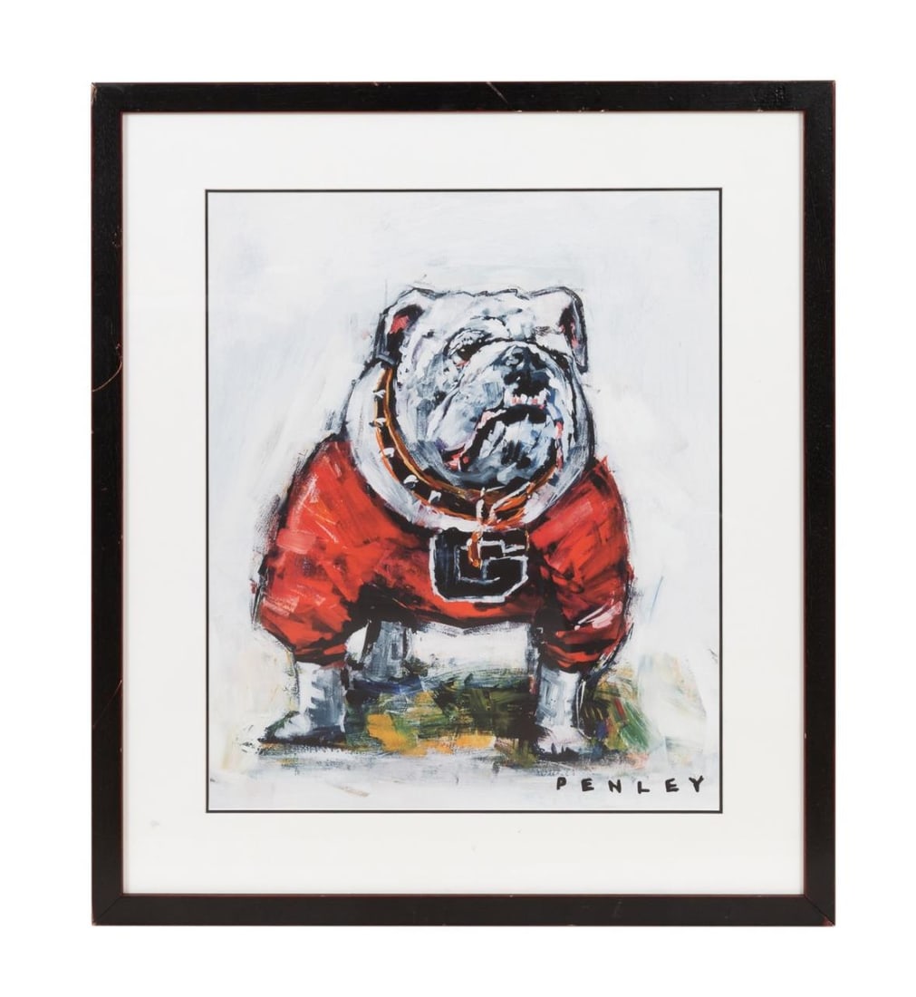 STEVE PENLEY, 'UGA' FRAMED BULLDOG POSTER PRINT (1 of 5)