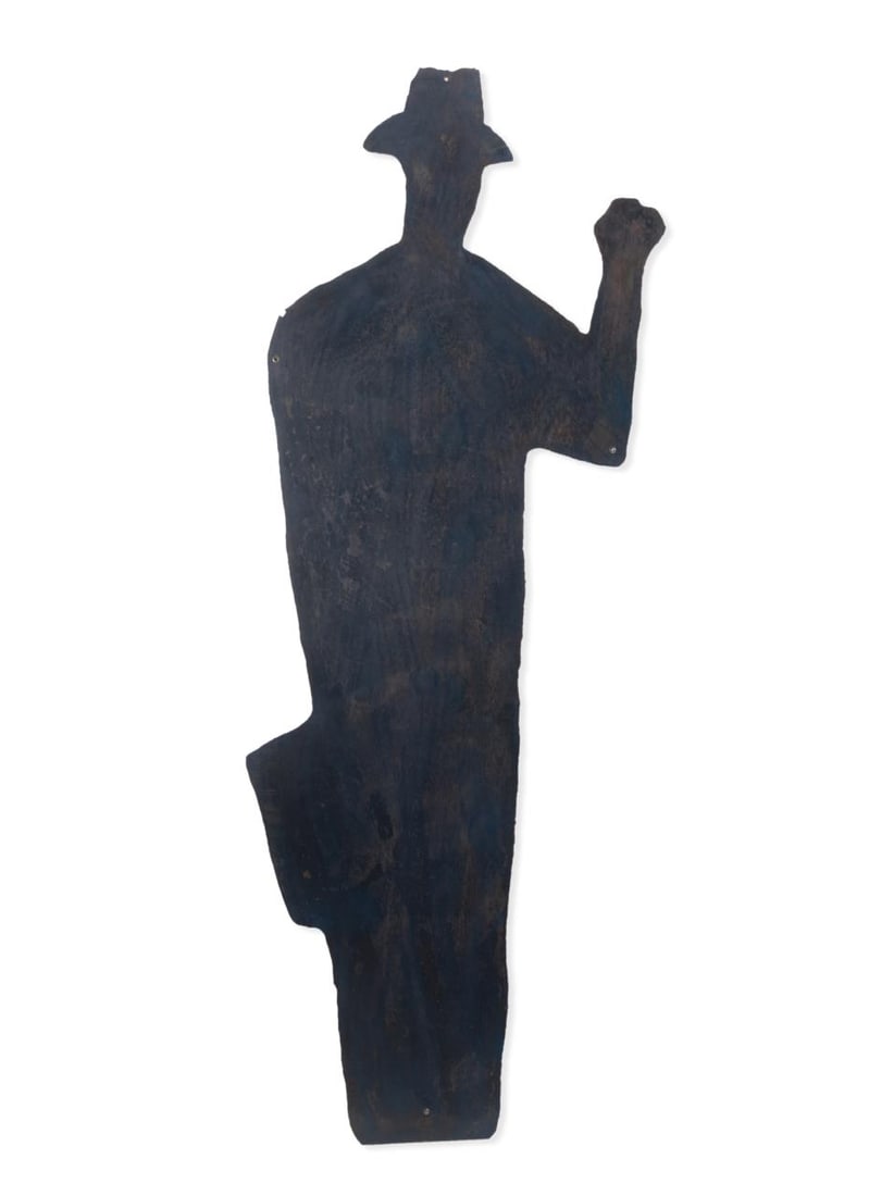 MANNER OF JONATHAN BOROFSKY, FIGURAL STEEL CUT OUT (1 of 4)