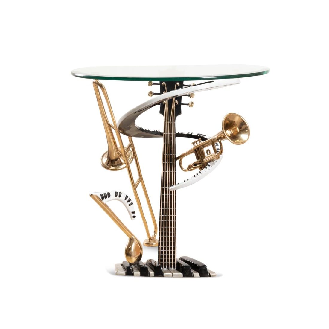 PAUL D. WEGNER, 'MUSICALLY INCLINED,' BRONZE TABLE (1 of 9)