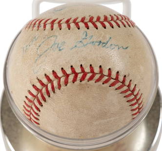 JOE GORDON JSA CERTIFIED AUTOGRAPHED BASEBALL: Joe Gordon, (American 1915-1978) single signed official National League ball 1942-1946, hall of fame member class of 2009, certified in 2023 by JSA, LOA # yy26223, signed in the sweet spot. President