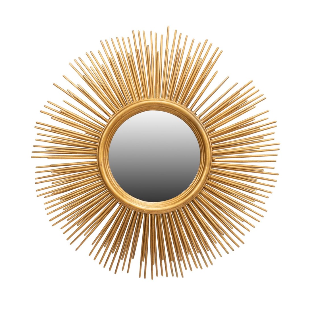 LARGE GILT SUNBURST MIRROR (1 of 4)