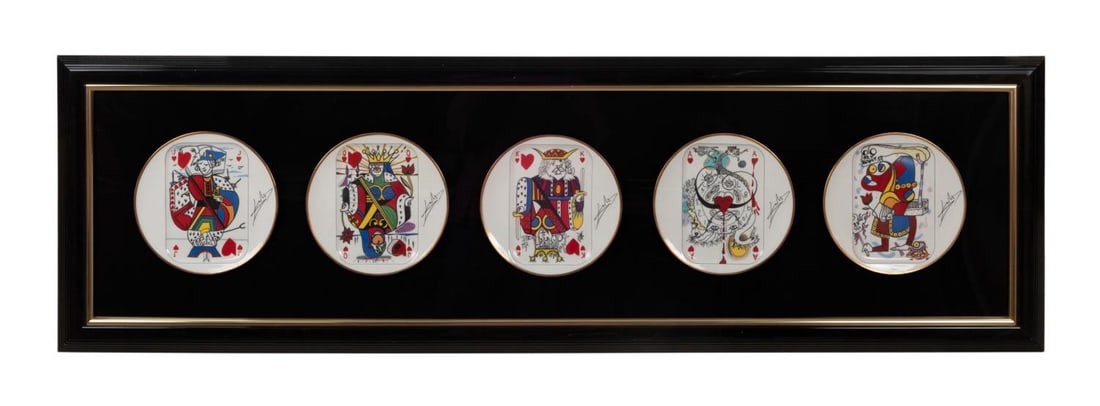 TWO SALVADOR DALI ITEMS; PLATES & PLAYING CARDS (1 of 13)