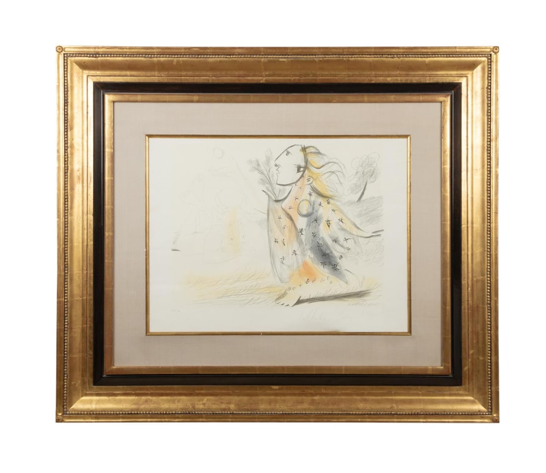 L.E. AFTER PICASSO 'MINOTAURE ET FEMME' LITHOGRAPH: Limited Edition after Pablo Picasso (Spanish 1881-1973), 'Minotaure et Femme', 1979-1982. color lithograph on paper, pencil signed 'Collection Marina Picasso,' to lower left, and numbered A.P. 24, fra