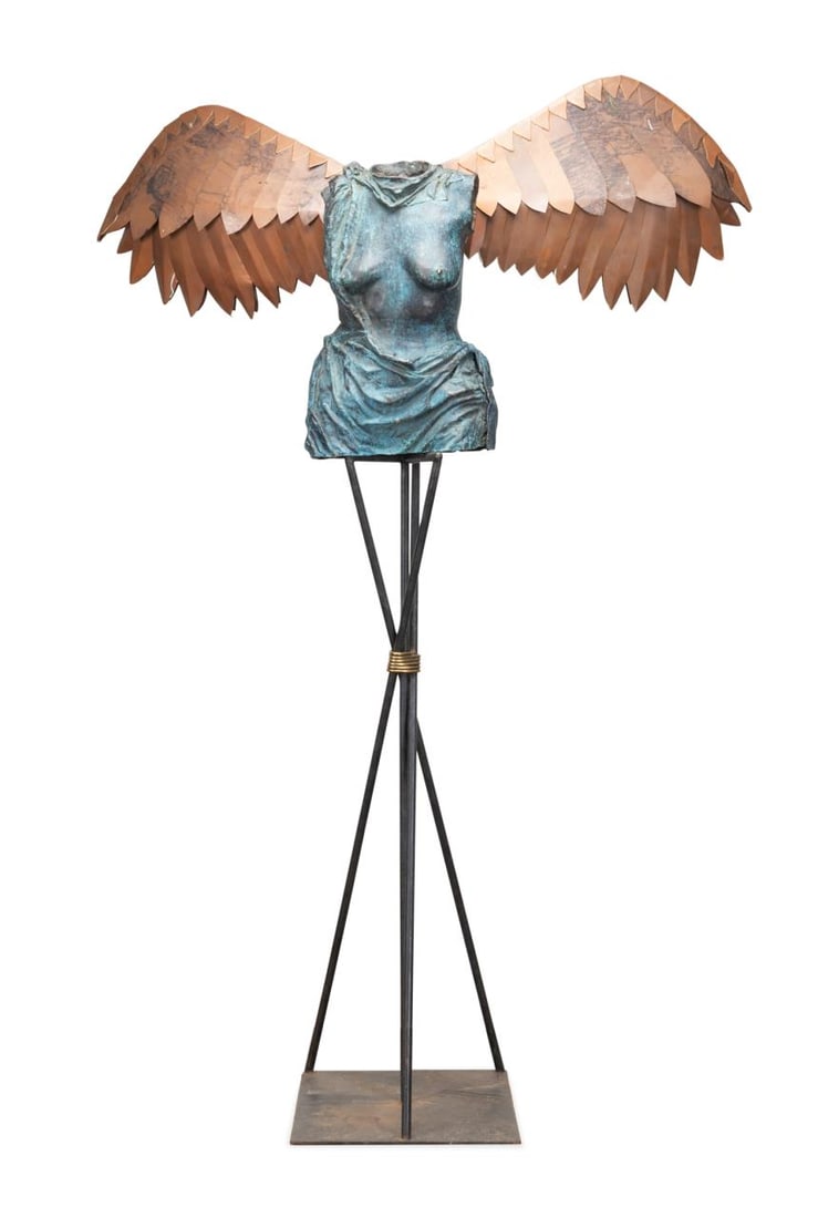 MARIO VILLA 'WINGED SCULPTURE' 1989 MIXED MEDIA (1 of 8)