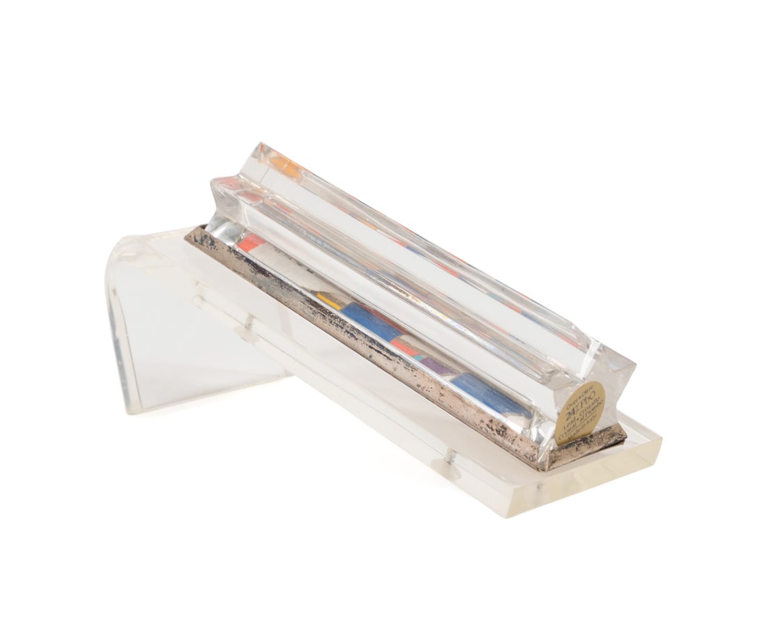YAAKOV AGAM CRYSTAL & STERLING MEZUZAH W/ BOX (1 of 9)