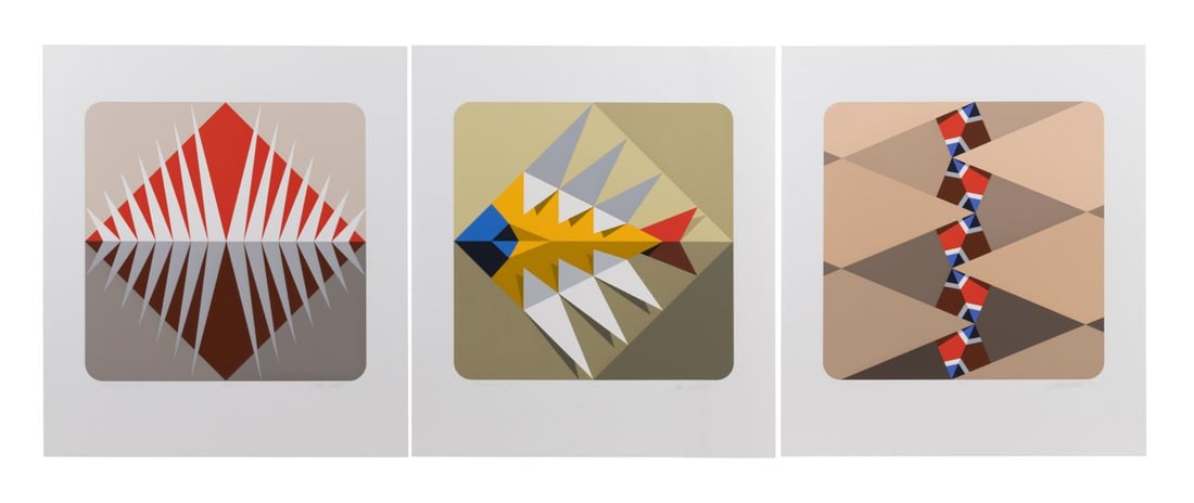 3 MARKO SPALATIN 'AKUMAL', OP ART UNFRAMED PRINTS (1 of 14)