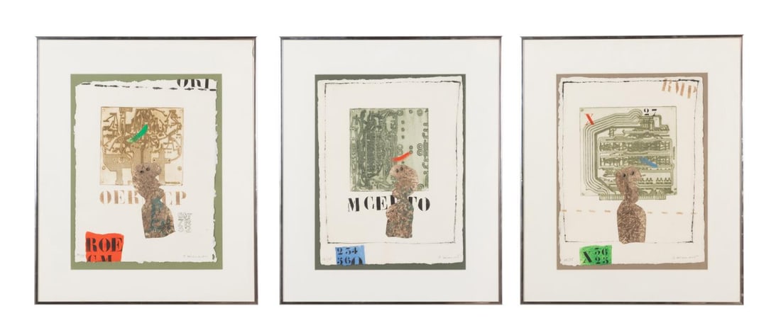 THREE JAMES COIGNARD 'COMPUTER SUITE' ETCHINGS (1 of 10)