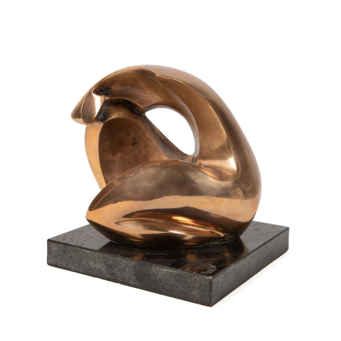ISAAC KAHN, 'THE THINKER,' ABSTRACT BRONZE (1 of 7)