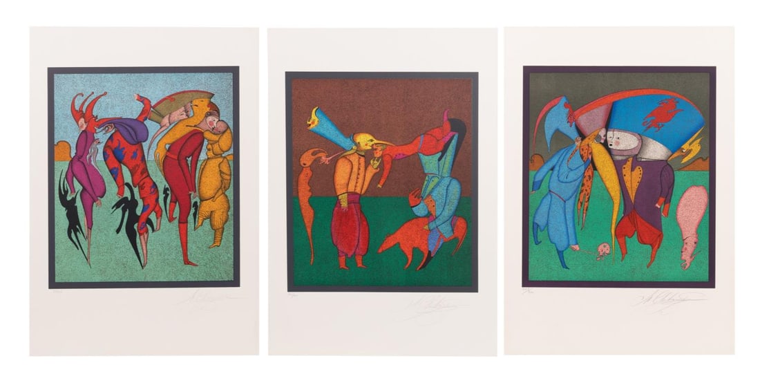 THREE MIHAIL CHEMIAKIN UNFRAMED LITHOGRAPHS (1 of 15)