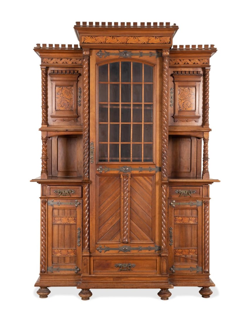 SIGNED BASTET FRENCH OAK BUFFET A DEUX CORPS (1 of 11)