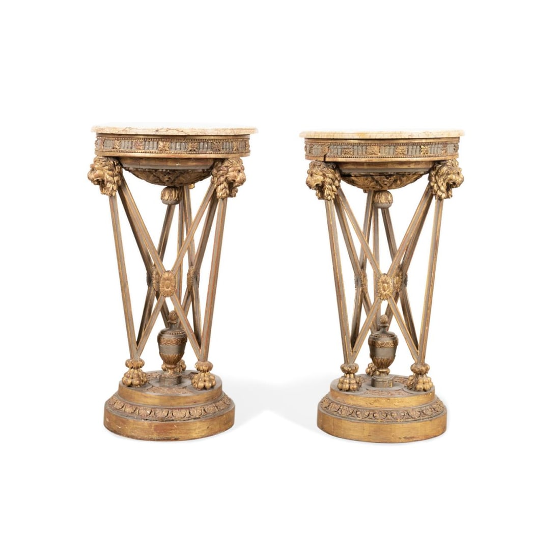PR ITALIAN NEOCLASSICAL MARBLE TOP STANDS (1 of 7)