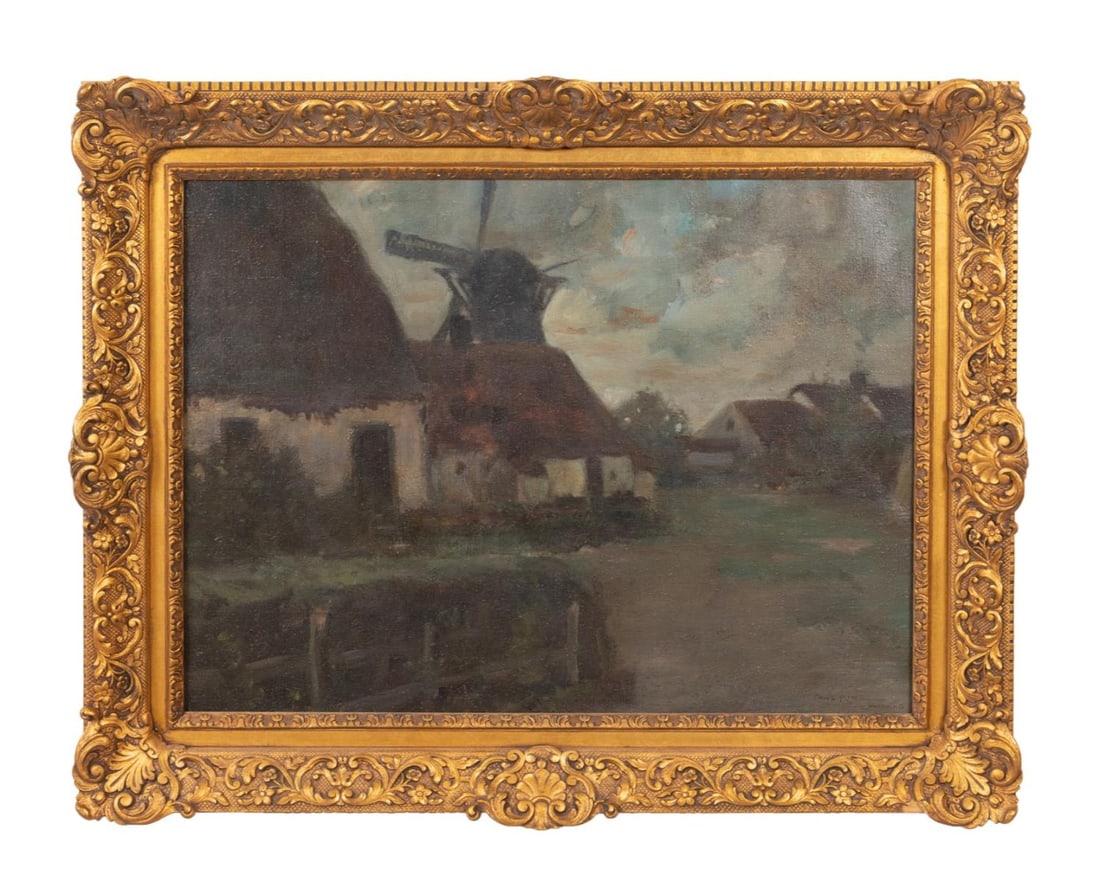 PAUL KING 'HOLLAND, DUTCH FARMHOUSES' OIL ON CANVA (1 of 6)