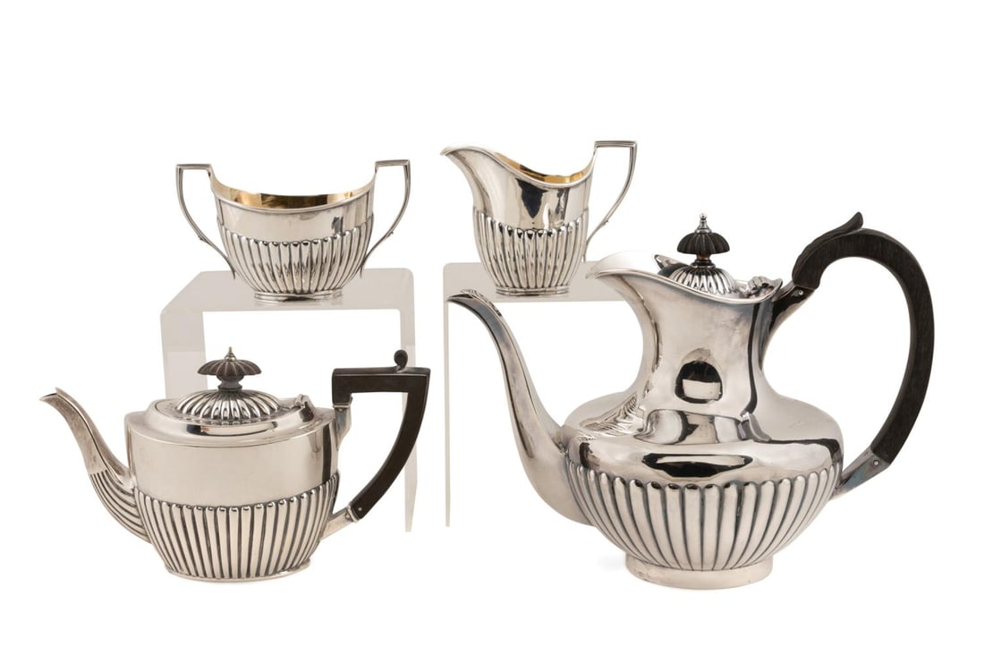4PC ASSEMBLED STERLING SILVER HOT BEVERAGE SERVICE (1 of 9)