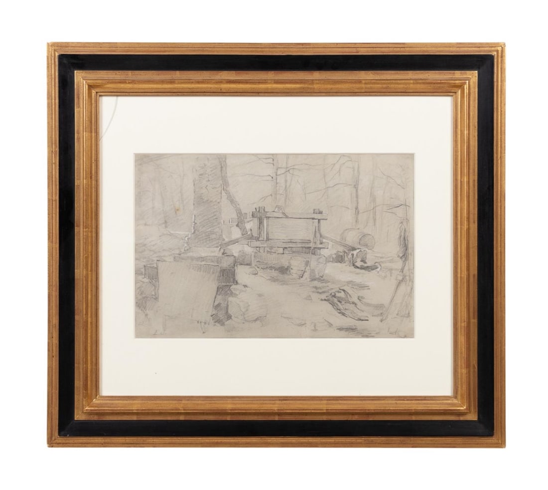 EASTMAN JOHNSON 'SUGARING OFF: A STUDY' MM/PAPER (1 of 6)