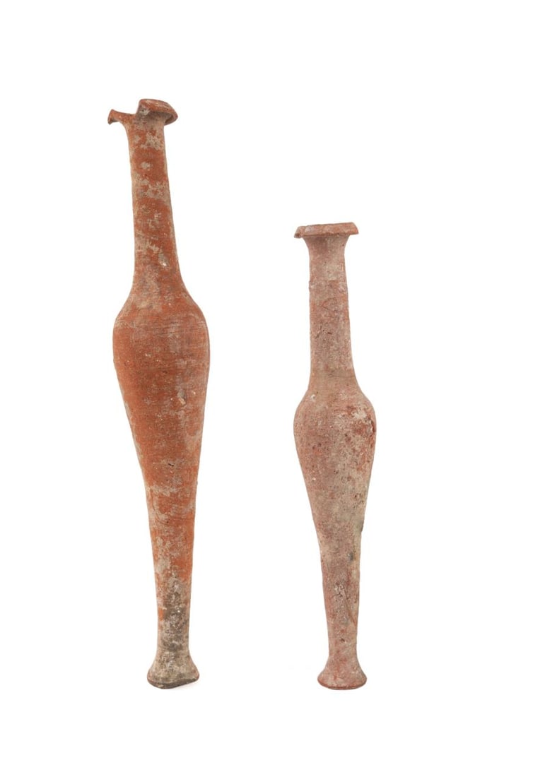 TWO HELLENISTIC STYLE TERRACOTTA UNGUENTARIA (1 of 7)
