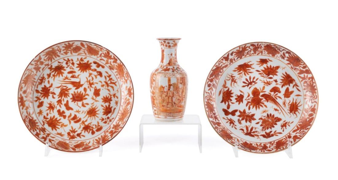 3PCS CHINESE EXPORT SACRED BIRD & BUTTERFLY (1 of 7)