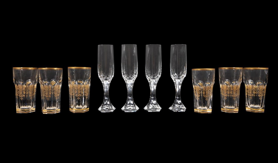 10PCS BACCARAT CRYSTAL HIGHBALLS & CHAMPAGNES (1 of 5)