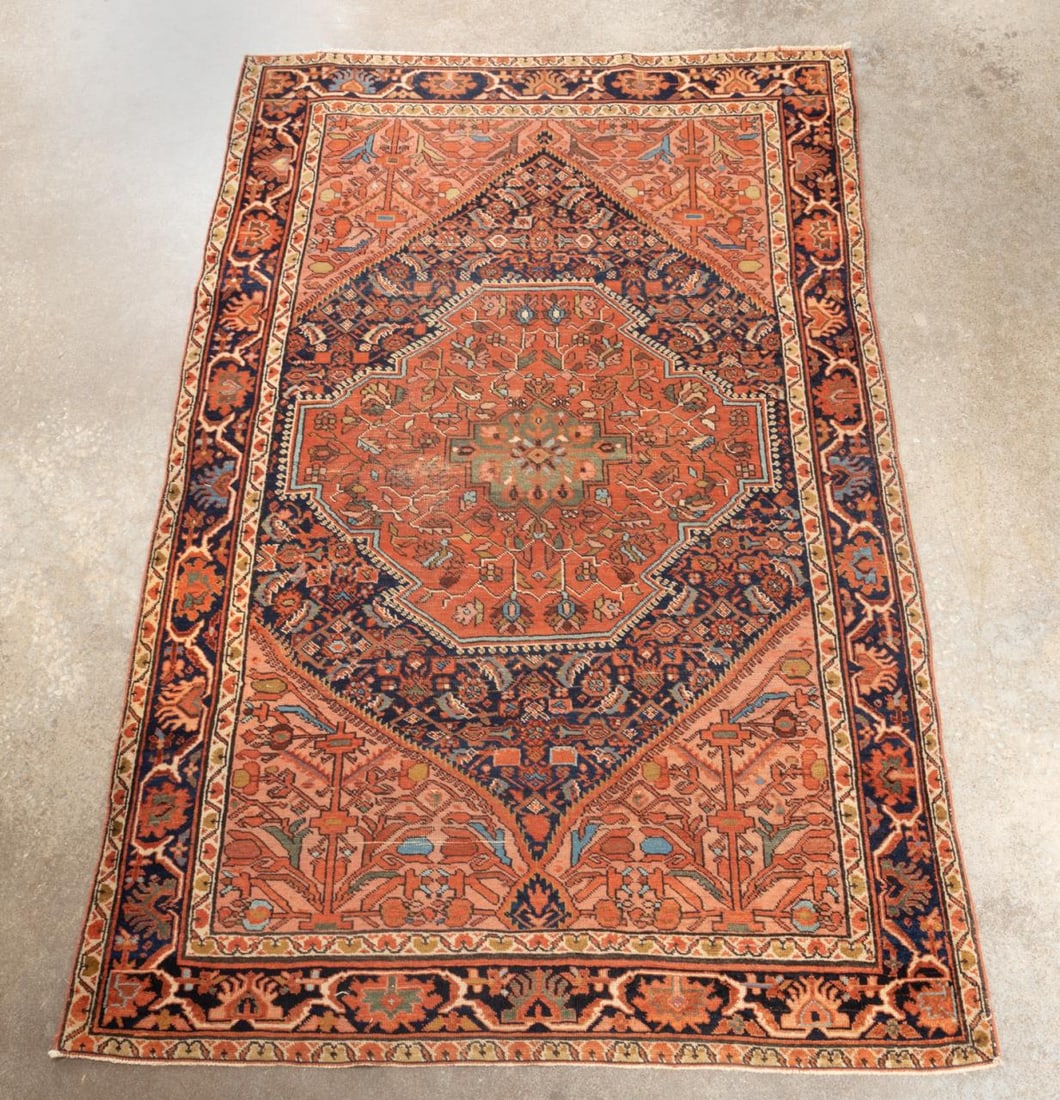 HAND KNOTTED WOOL PERSIAN FERAHAN RUG, 7 X 5 (1 of 9)