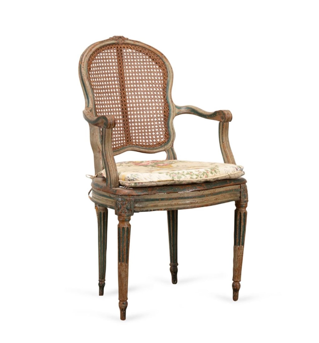 P.F. SEFERT LOUIS XVI PAINTED ARMCHAIR (1 of 8)