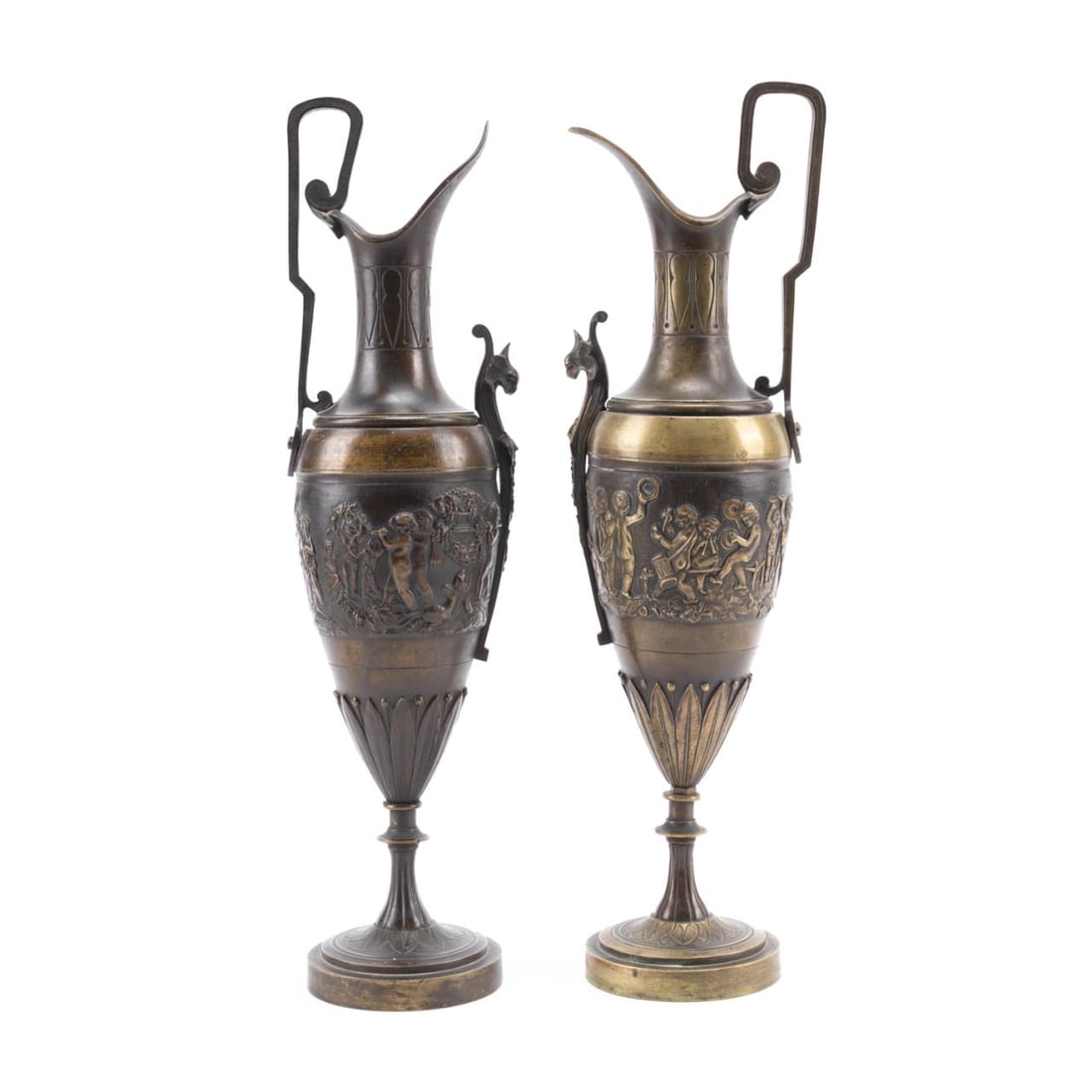 PAIR 19TH C. CONTINENTAL NEOCLASSICAL STYLE EWERS (1 of 6)