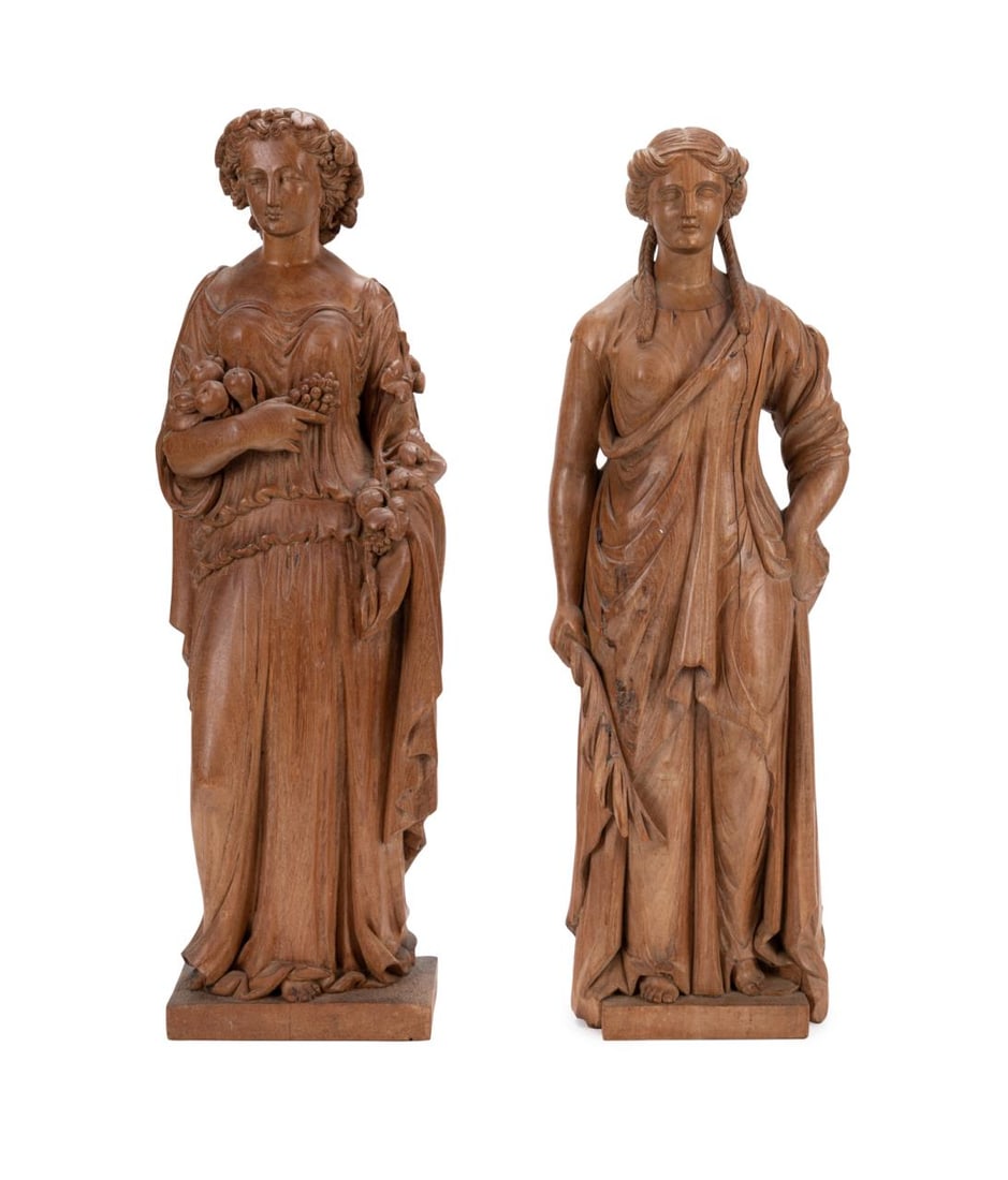 19TH/20TH FRENCH SUMMER & AUTUMN WOODEN FIGURES (1 of 9)