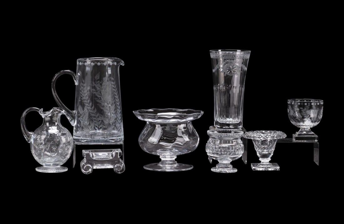 8PCS WILLIAM YEOWARD CRYSTAL TABLEWARE (1 of 15)