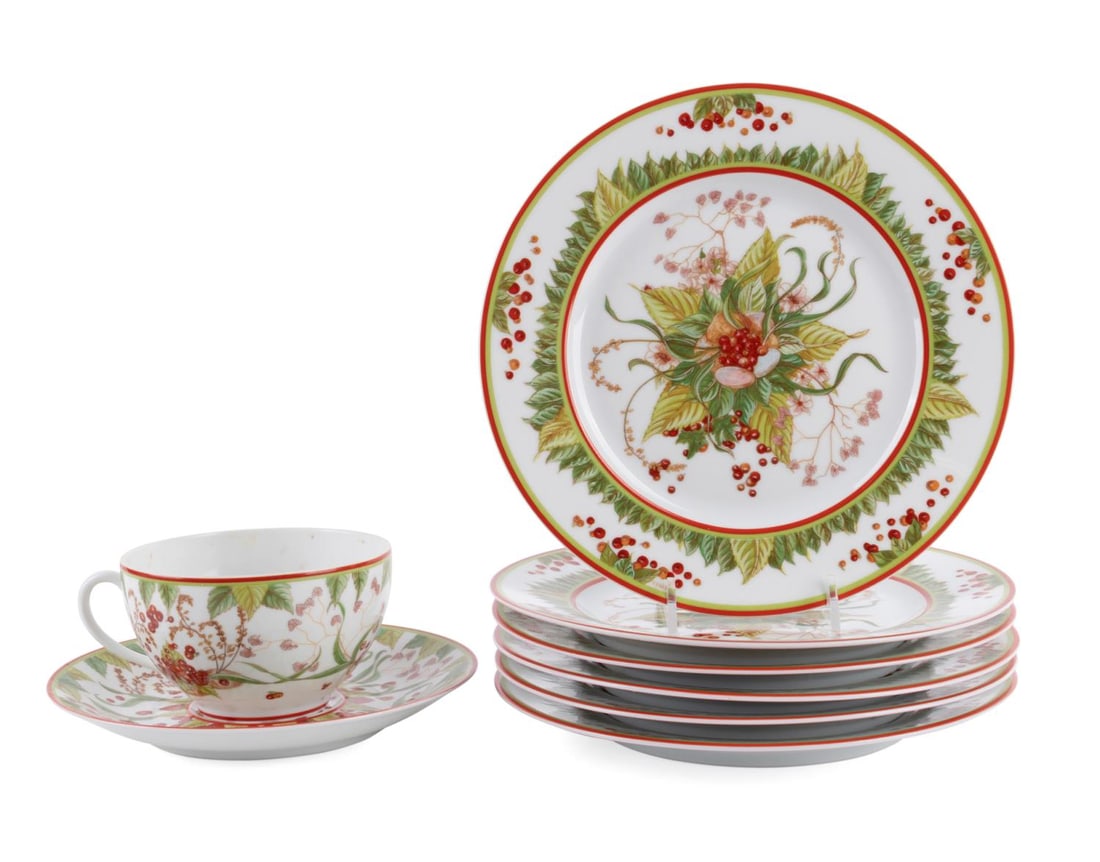 セール　新品未使用　エルメス Jardin des Orchidees No 1 Hermes Porcelain Jardin Des Orchidees
