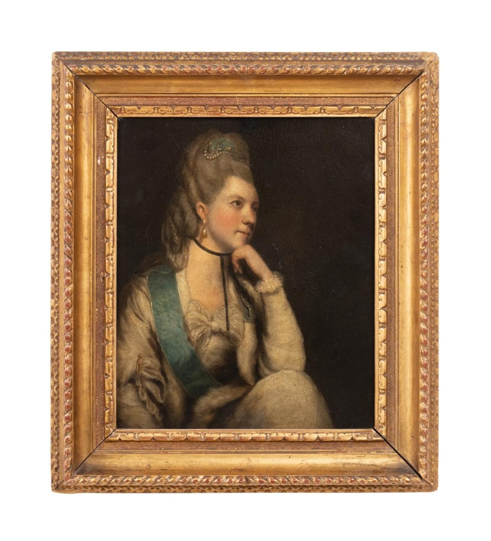 MANNER OF SIR JOSHUA REYNOLDS 'WOMAN BLUE SASH' (1 of 5)