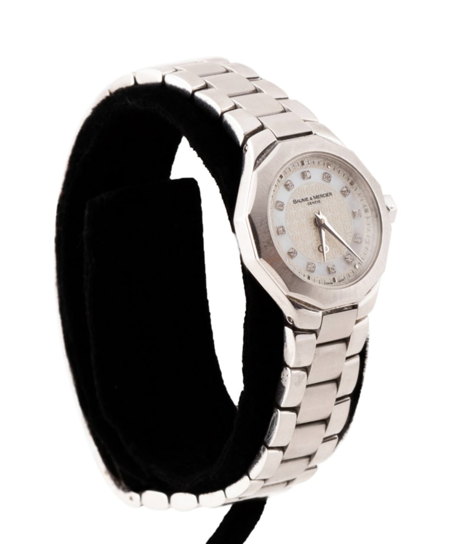 BAUME & MERCIER RIVIERA STAINLESS STEEL WATCH (1 of 8)