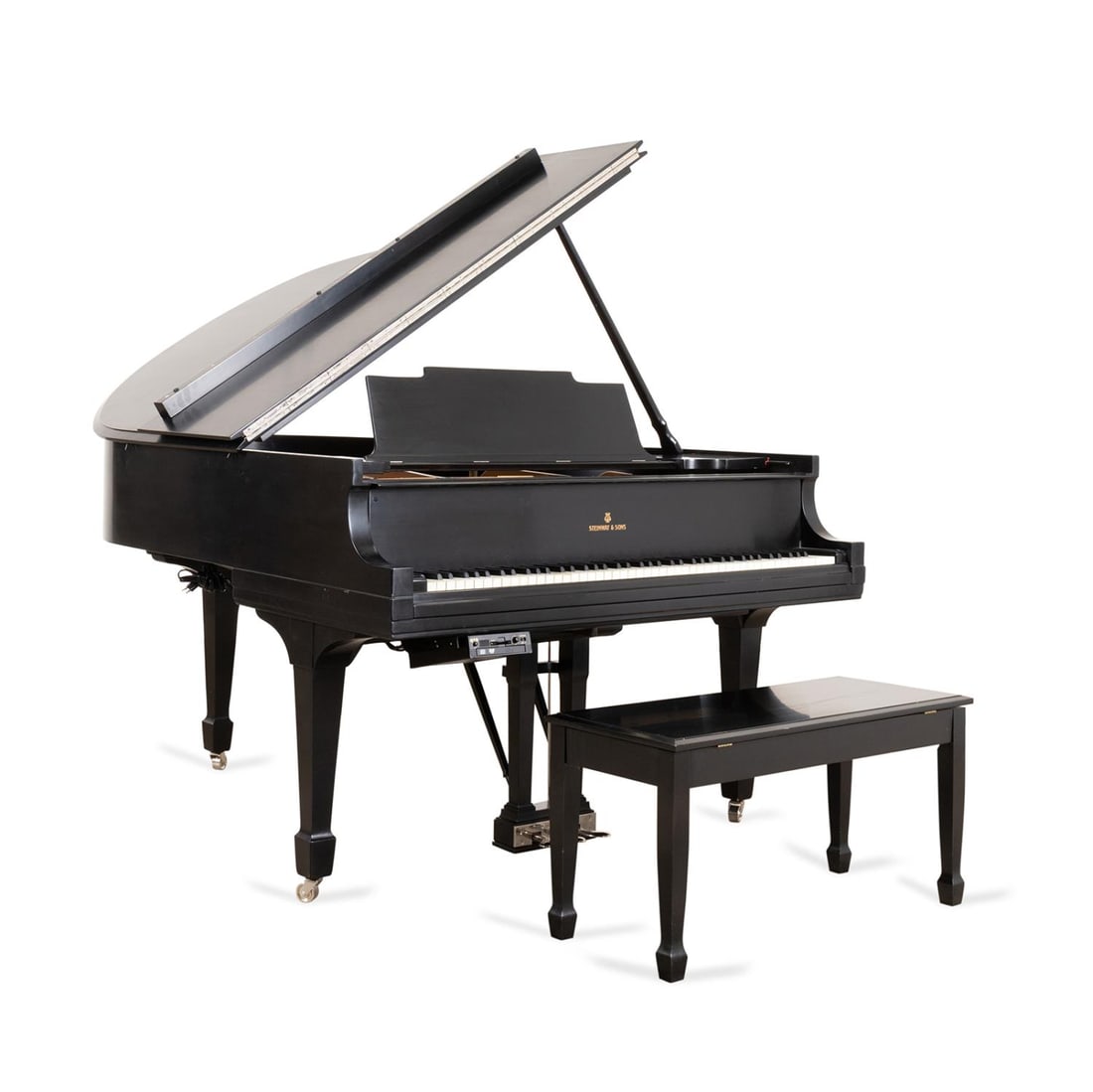 STEINWAY 1927 BLACK BABY GRAND MODEL 'M' W/PLAYER (1 of 15)