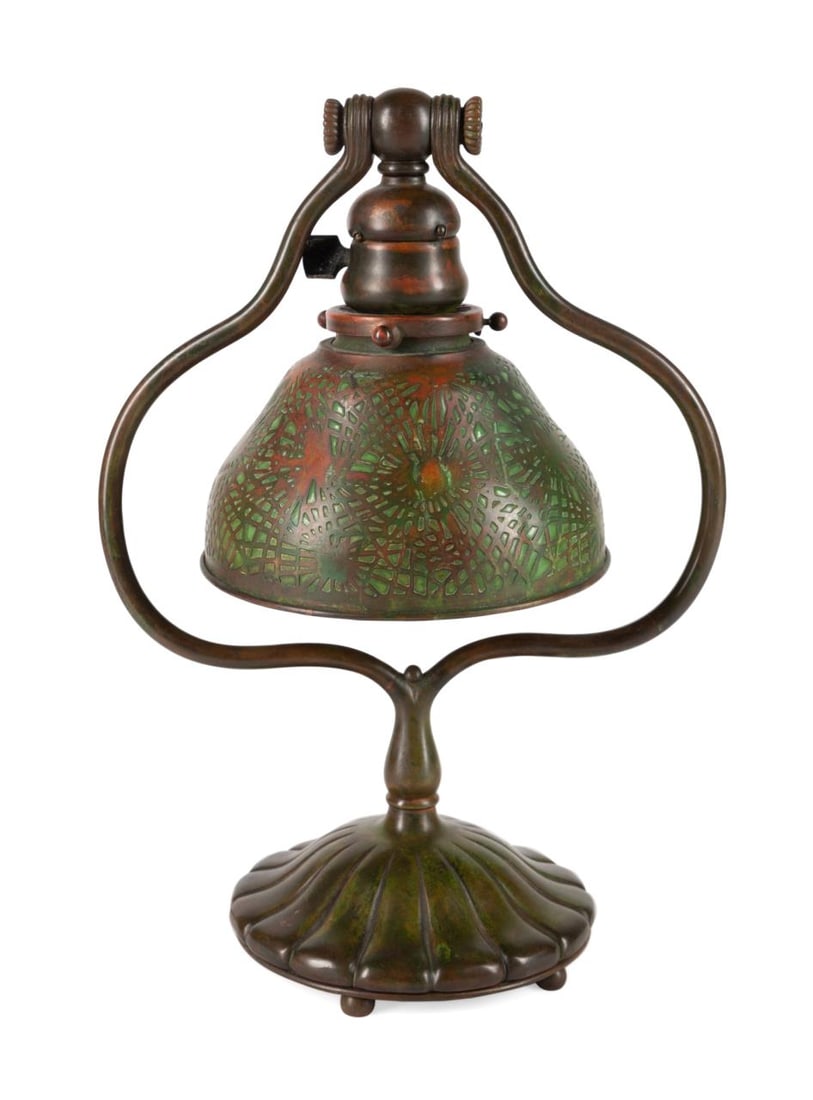 TIFFANY STUDIOS PINE NEEDLE DESK LAMP (1 of 6)
