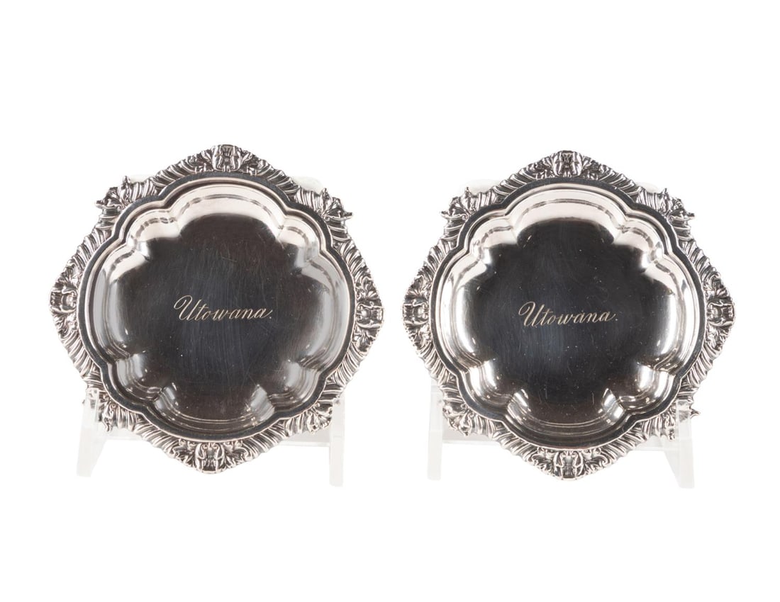 PAIR TIFFANY & CO. 'UTOWANA' PLATED BUTTER PATS (1 of 4)