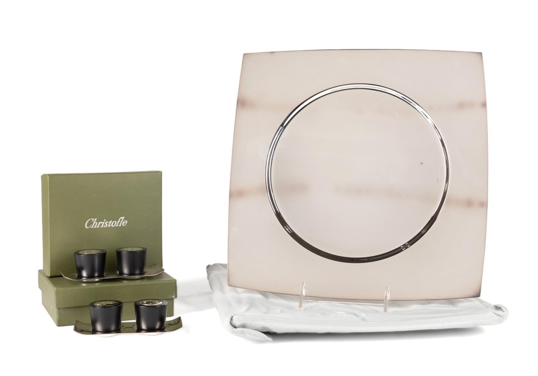 6PCS CHRISTOFLE & PUIFORCAT PLATED TABLE ARTICLES (1 of 5)