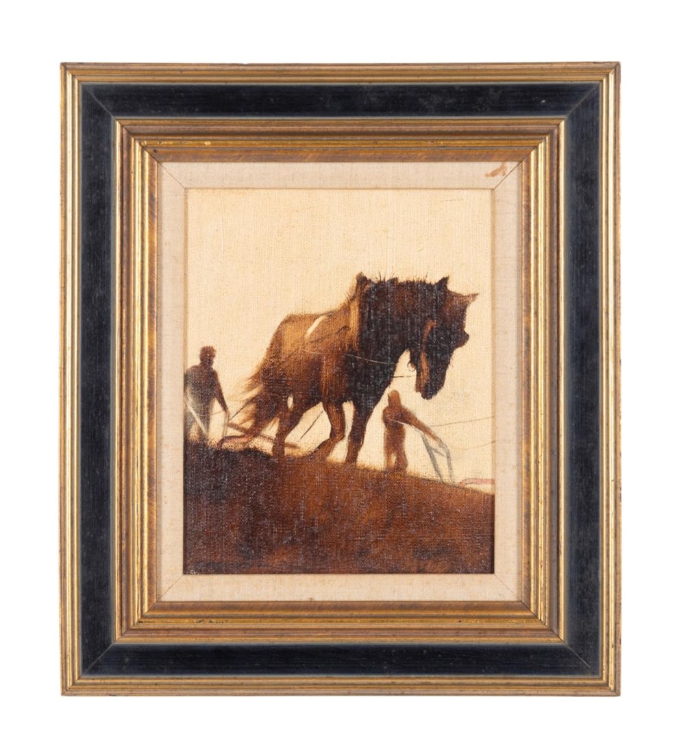 GREGORY PALMER 'PLOWMAN' FIGURAL O/C (1 of 5)