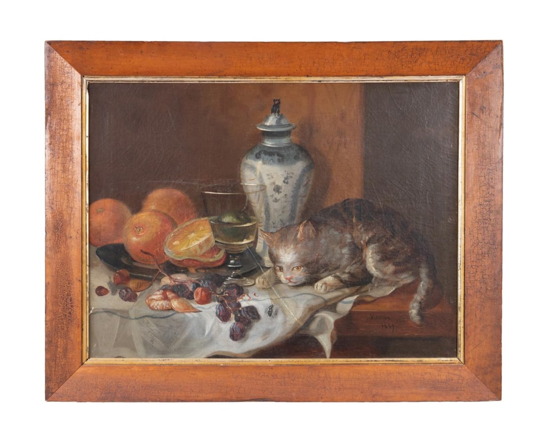 BENEDICT MASSON UNTITLED STILL LIFE 1849 O/C (1 of 5)