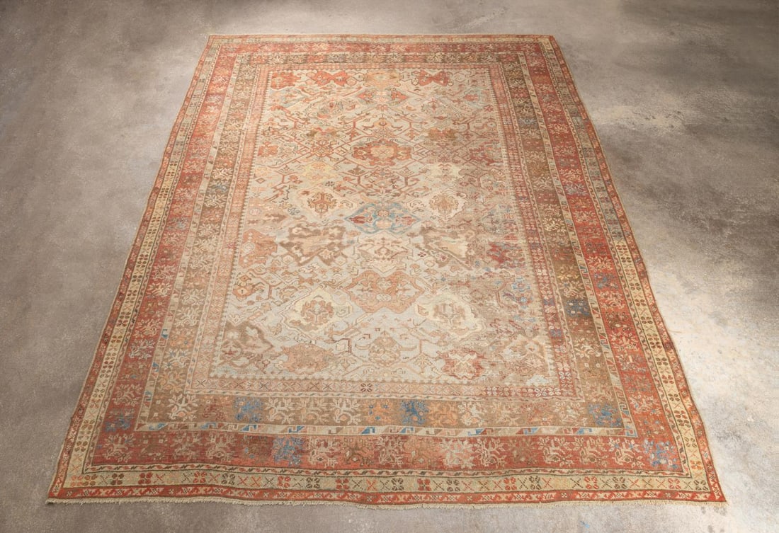 HAND KNOTTED ANTIQUE WOOL TURKISH GHIORDES 11 X 9 (1 of 7)