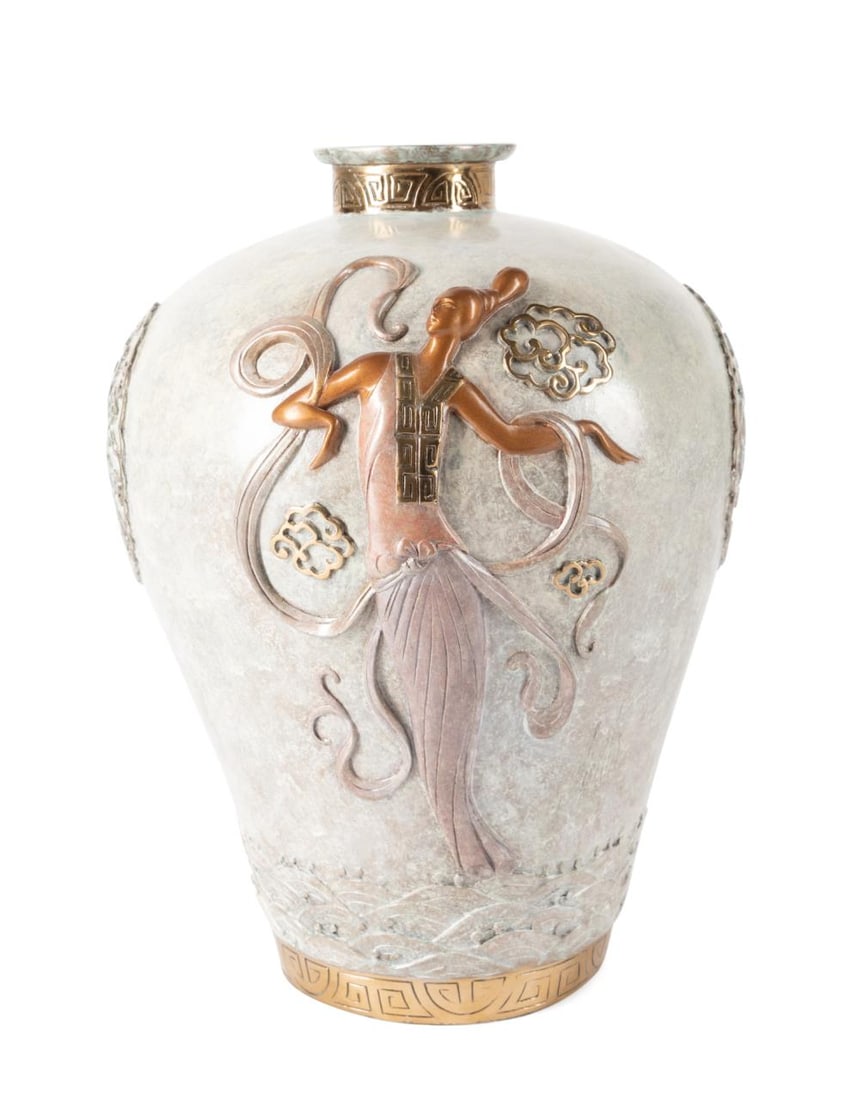 ERTE, 'ORIENTAL MYSTERY', LTD. EDITION BRONZE VASE (1 of 8)
